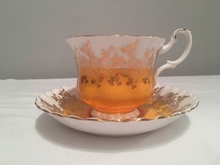 Royal Albert Regal Series Yellow Gold - Colored Edge Cup And Saucer