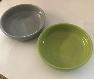 Set Of 2 Vintage Fiesta Ware Soup Cereal Bowl,  6 1/4 ",  Small F,  Fiestaware