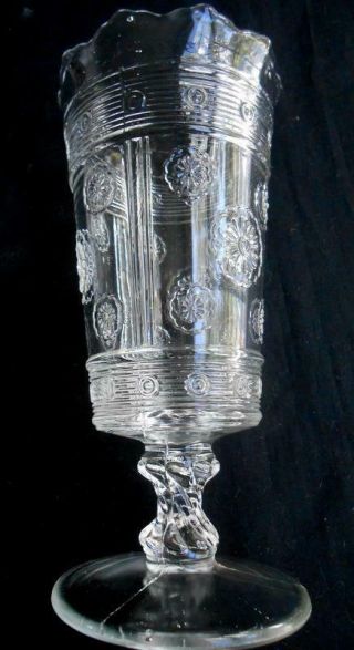 Rosette Aka: Magic Celery Vase Bryce Brothers Eapg Glass Cira 1889