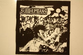 Subhumans Cloth Patch (cp223) Punk Rock Adicts Sex Pistols Dead Kennedys Doom