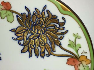 Lovely Antique T&V Limoges Artist SIgned LEORI Decorated Plate 2
