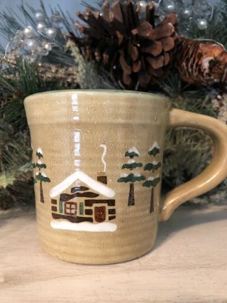 Sonoma Lodge Mug,  Coffee Cup,  Cabin,  Pine Trees,  Winter,  Holiday - 12oz 5