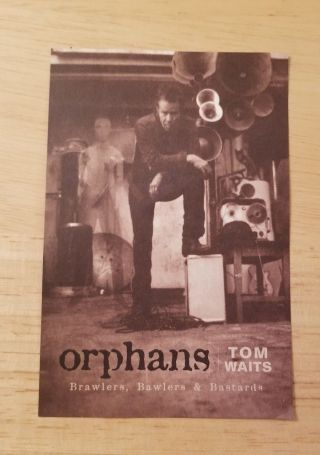 Tom Waits Orphans Promo Postcard Rare Brawlers Bawlers Bastards Promotional Htf
