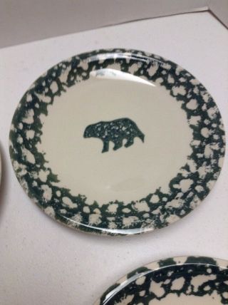 Tienshan NORTH COUNTRY Bread/Salad Plates Set of 4 Bear Deer Moose Wolf 3