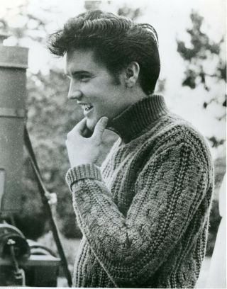 Vintage Rare B&w Portrait Of Elvis Presley Profile Record Club Photo 270