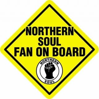 14cm Vinyl Window Sticker Northern Soul Fan On Board Car Wigan Casino Mods Music