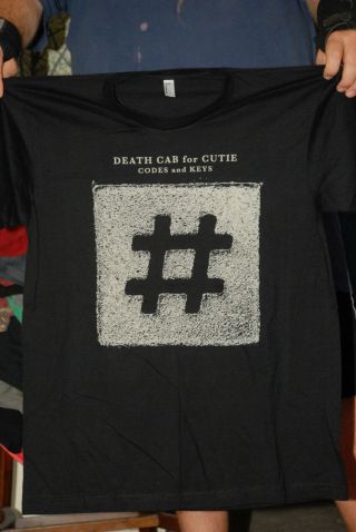 Death Cab For Cutie Codes & Keys Tour T Shirt No Tags Large American Apparel