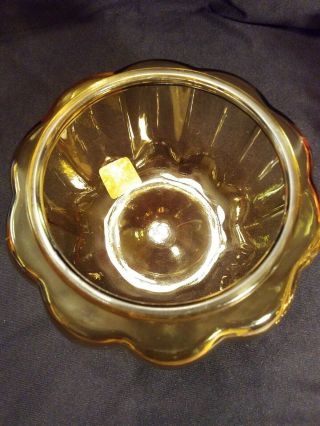 Vintage ANCHOR HOCKING PUMPKIN CANDY COOKIE JAR Glass 70 oz 5