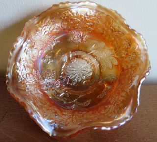 The Panther Fenton Marigold Carnival Glass Berry Sauce Bowl Circa 1915