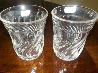 Fostoria Colony Crystal Two Flat Water Tumblers.  Wow