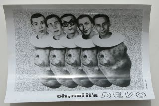 Devo Us Black & White 8 X 10 Glossy Press Promotional Photo 1982 Oh No It’s Lp