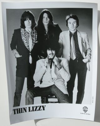 Thin Lizzy 1979 Black & White 8 X 10 Glossy Press Promotional Photo Phil Lynott