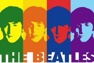 The Beatles Rainbow John Lennon Paul Mccartney Glossy Art Print 8x10 Inches