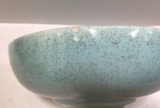 Vintage Mid Century Modern Haeger Pottery Turquoise Blue Vase Compote Pillar 5