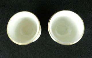 Vintage Egg Cups Set of 2 Winterling Porcelain Ivory Floral Pattern 1940s 3