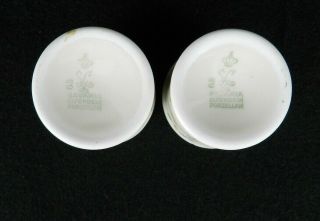 Vintage Egg Cups Set of 2 Winterling Porcelain Ivory Floral Pattern 1940s 4