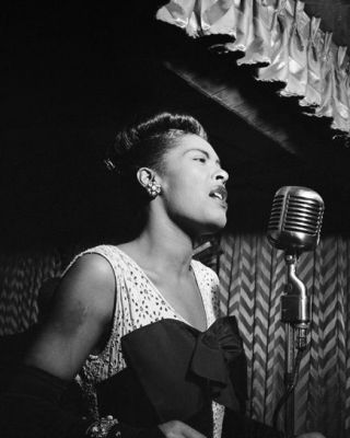 1947 Jazz Singer Billie Holiday Glossy 8x10 Photo Reprint Songwriter Poster