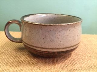 Vintage Otagiri Sierra Hand Crafted Stoneware Soup Mug Made In Japan Brown Bands