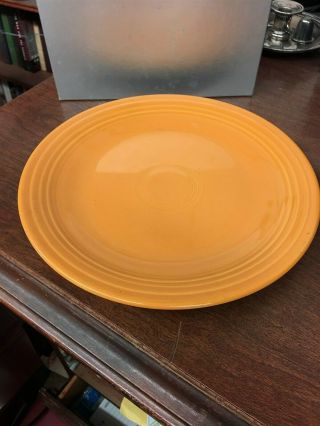Homer Laughlin Fiesta 11 - 3/4 " Tangerine Round Platter/ Chop Plate
