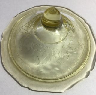 Amber Yellow Patrician Sugar Lid Only