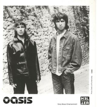 Oasis Liam & Noel Gallagher Publicity Real Photo 8 " X 10 " Black & White - 2000