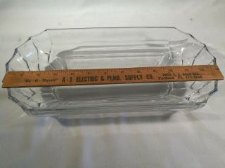 Vtg Large Oval Heisey Clear Glass Serving Dish