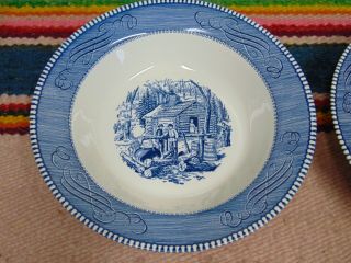 2 Vintage Royal China Currier and Ives 9 