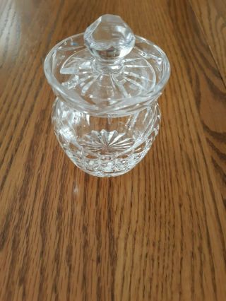 Waterford Crystal Honey Mustard Jar With Slot On Lid