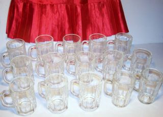 16 Vintage 8 Oz Hazel Atlas Clear Glass Jelly Jar Root Beer Mugs,  Serial Numbers