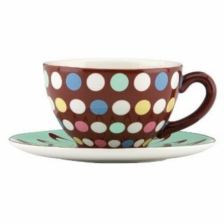 Gorham Merry Go Round Polly Put The Kettle On Cup & Saucer In Aqua Orig.  $35