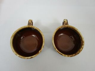 Hull Pottery Brown Drip Chili Soup Bowls Set Of 2 Vintage Oven Proof Usa Mug