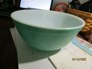 Vintage Green Pyrex Nesting Mixing Bowl 2 1/2 Quart Qt 403 Primary Colors 8 1/2”