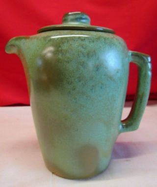 Frankoma Pottery Prairie Green 6 1/4 " Coffee Pot With Lid