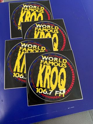 1987 Wold Famous Kroq 106.  7 Fm Promo Bumper Sticker Decal Advertising Radio La