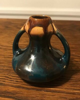 Vintage Belgium Art Pottery Vase Flowing Glaze