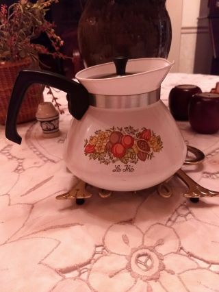 Vintage Corning Ware Spice O’ Life Teapot/ Coffee Pot 6 - CUP P - 104 5