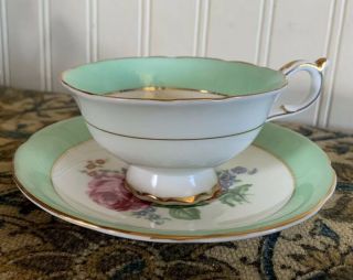 Paragon Double Warrant Bone China Teacup /saucer,  Mm The Queen And Hm Queen Mary