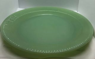 Vintage Jadeite Fire King Green Dinner Plate 9 Inch Ribbed Jane Ray