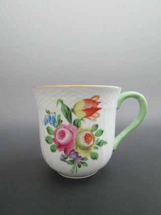 Herend Porcelain Fine China Floral Teacup 1729