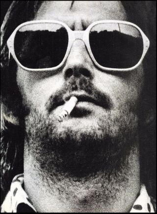Eric Clapton Circa 1973 B/w Very Close - Up Pin - Up Photo Print