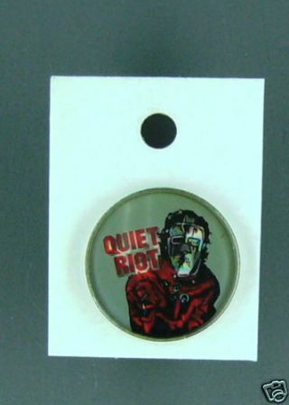 Rare Vintage Quiet Riot Enamel Pin 1980