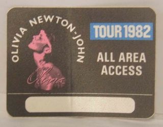 Olivia Newton - John - Vintage Cloth Tour Concert Backstage Pass