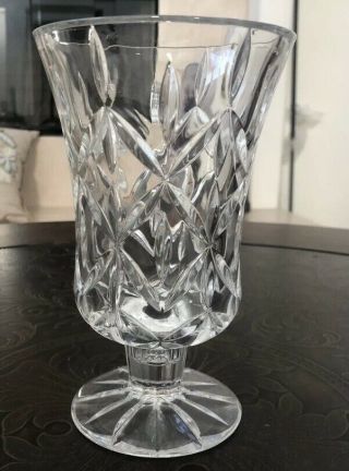 Marquis By Waterford Glendale 7 " Footed Crystalline Vase (in Brown Box)