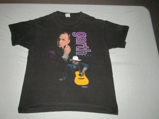 Vintage 1992 Garth Brooks Black Concert Tour Shirt Adult Size Xl Made In Usa
