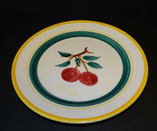 Rare Vintage Stangl (all White) Fruit Pattern 8 - 3/8” Salad Plate Cherries