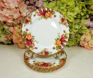 5 Royal Albert Porcelain Plates Old Country Roses