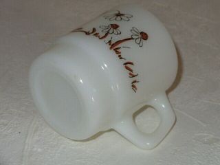 Vintage Fire King HILDI Signed Brown Mouse Stackable Coffee Mug 4