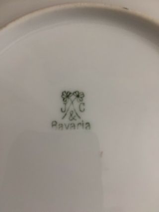 J & C Bavaria Louise Porcelain Hand Painted Plate Blackberries on Vine Gold Trim 3