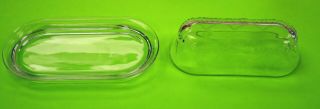 Vintage Cut Glass Butter Dish With Lid 5