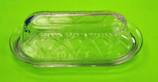 Vintage Cut Glass Butter Dish with Lid 5 4